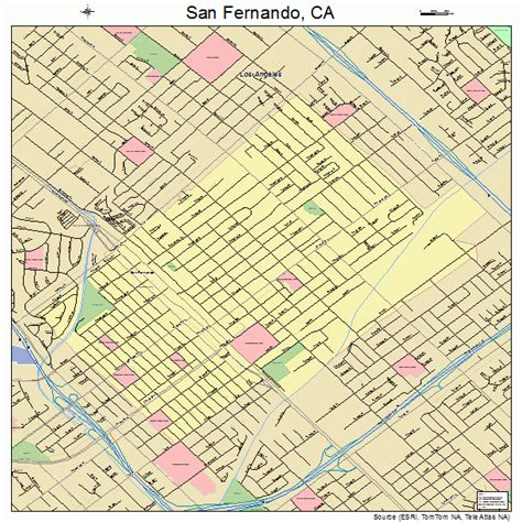 San Fernando California Street Map 0666140