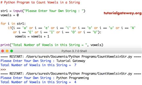 Python Program To Count Vowels In A String