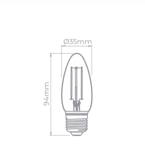 L Mpada Led Vela Lisa Filamento E K W Bivolt Loja Ilumina