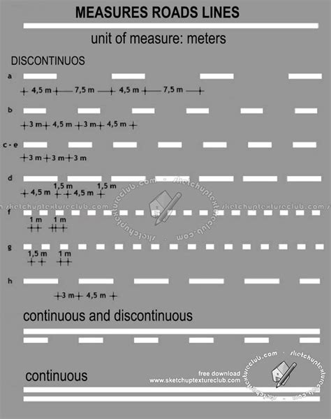 International Road Lines Measures Road Lines Road Markings