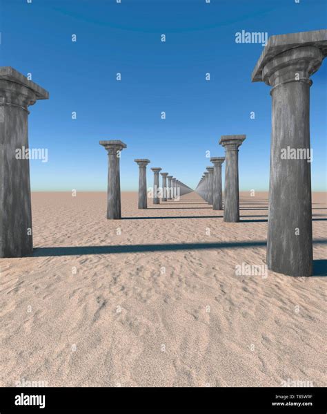 Endless Columns Illustration Stock Photo Alamy