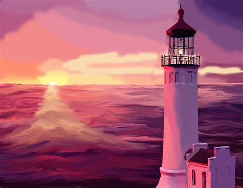 Lighthouse Landscape Watercolor by Cast3ll241 on DeviantArt