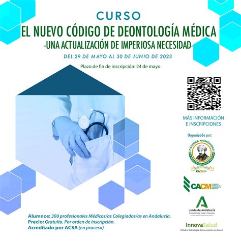 Curso de formación EL NUEVO CÓDIGO DE DEONTOLOGÍA MÉDICA CACM