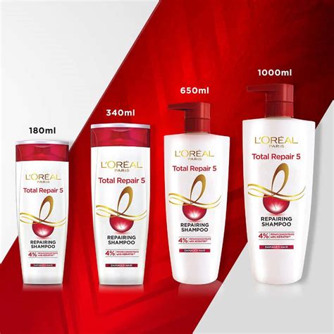 Buy L Oreal Paris Shampoo For Damaged And Weak Hair With Pro Keratin Ceramide Total Repair