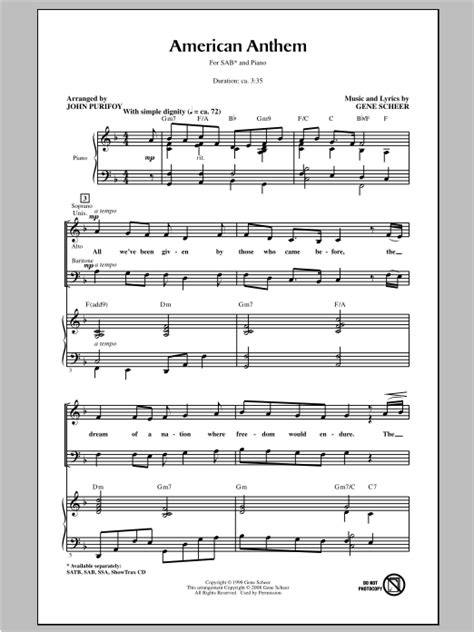 American Anthem Sheet Music Direct