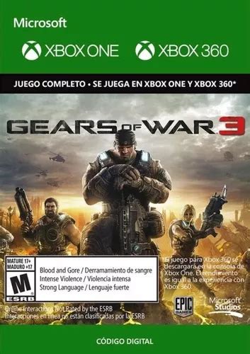 Gears Of War 3 Xbox One Código Formato Digital MercadoLibre