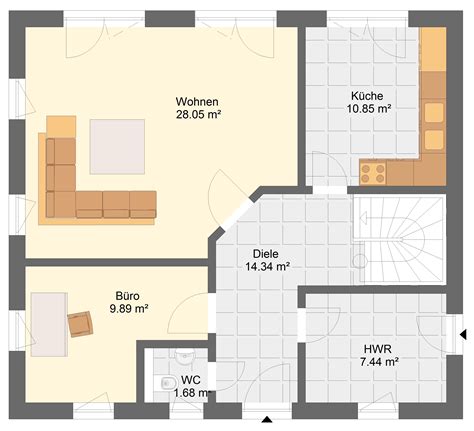 Grundriss Stadtvilla Eg Massiv Bau Haus Hausbau In Mecklenburg