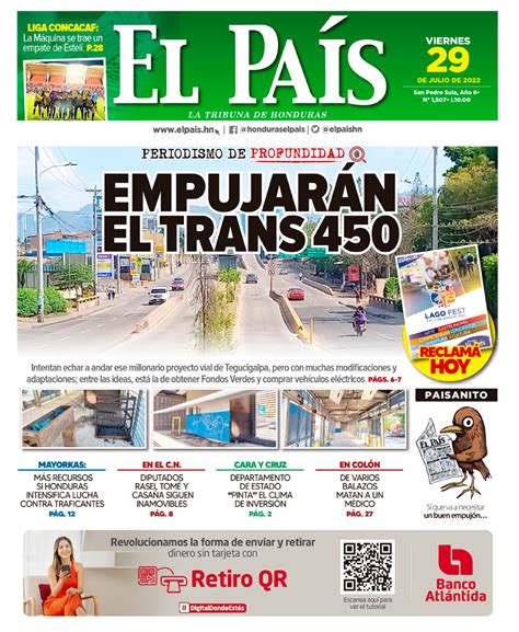 Portada Web Diario El Pa S Honduras