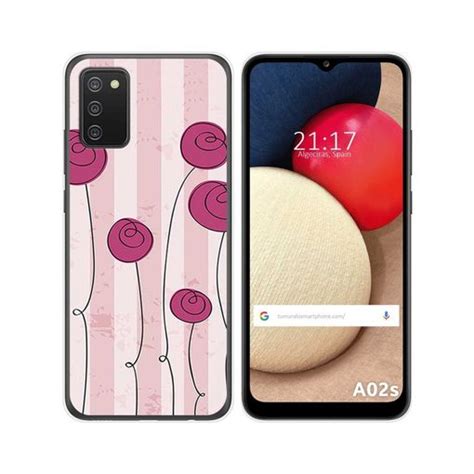 Funda Gel Tpu Samsung Galaxy A02s Diseño Flores Vintage con Ofertas en