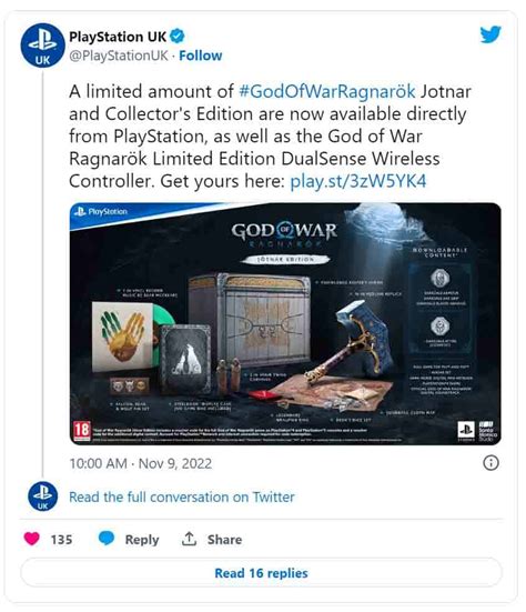 A Launch Day Drop Of The God Of War Ragnarok Jotnar Edition Sold Out In