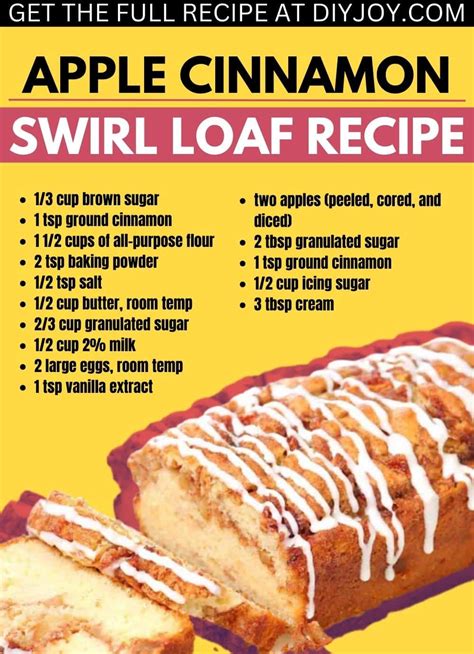 Apple Cinnamon Swirl Loaf Recipe