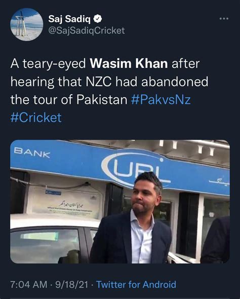 Pcb Ceo Wasim Khan In Tears After Learning Of Nzc Decision R Cricket