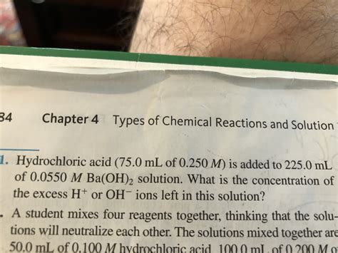 Answered Hydrochloric Acid 75 0 Ml Of 0 250 M  Bartleby