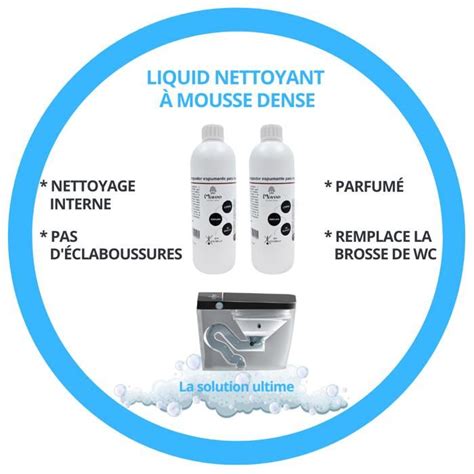 LIQUIDE NETTOYANT MOUSSANT 0 5 L MIWOO POUR TOILETTE NASHI PACK DEUX