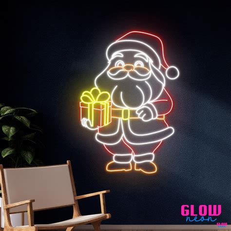 Santa Claus 5 Led Neon Sign Glow Neon Store Craftmysign