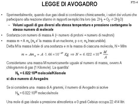 Legge Di Avogadro