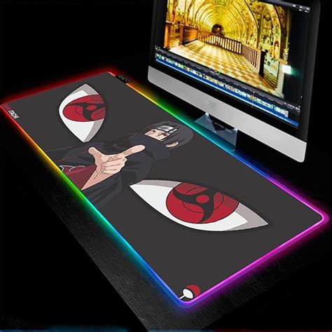 Gaming Mouse Pads Anime Uchiha Itachi 40x90cm Rgb Gaming