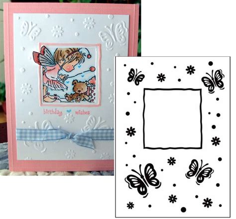 Darice Butterfly Frame Embossing Folder Craft 4 X 6 A2 Size For Sale