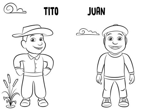 Dibujos De Tito Y Juan Para Colorear Para Colorear Pintar E Imprimir