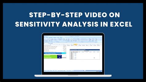 Step By Step Video On Sensitivity Analysis In Excel Used In Financial Modeling Financewalk