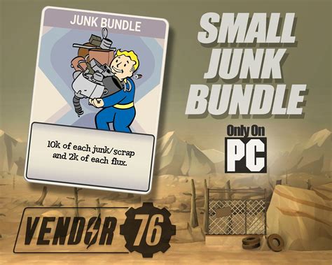 Fallout 76 Pc Small Junkscrap Bundle 10k Of Each Scrap Etsy