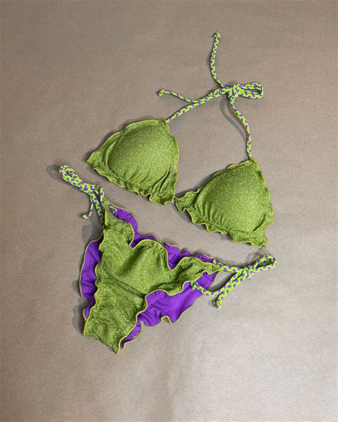 BIKINI TRIANGOLO E SLIP FROU FROU THE MUST VERDE Mirror Clothing