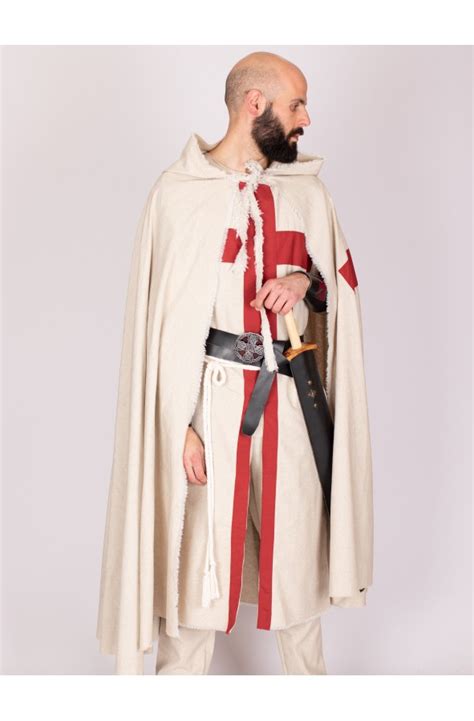 Medieval Knight Templar Crusader Costume With Short Sleeves