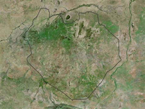 South Kurdufan Sudan High Res Satellite No Legend Stock Illustration