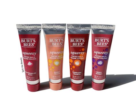 Burts Bees Squeezy Tinted Balm Swatches And Information