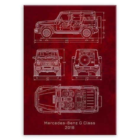 Plakat Metalowy Mercedes Benz G Class Projekt Scarlet M MURRANO