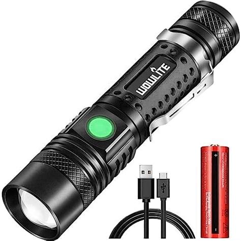 Wowlite Led Torch Rechargeable Super Bright Torches Light Modes