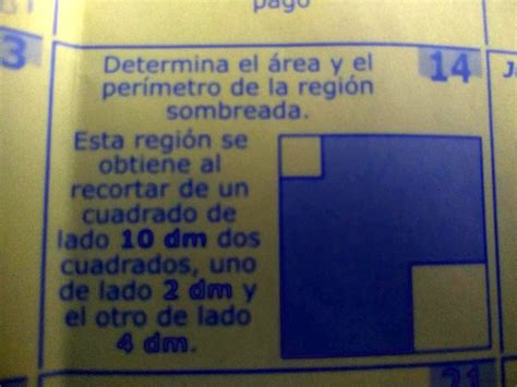 SOLVED Determina El Area Y El Perimetro De La Region Sombreada Vo9y 3