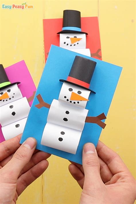 How to Make a Paper Snowman Craft - Easy Peasy and Fun