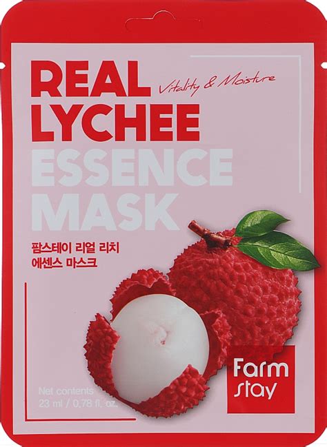 Masque tissu à l extrait de litchi pour visage FarmStay Real Lychee