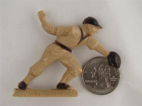 Toy Model Size Vintage Baseball Players Lot Ajax Hard Plastic Figures