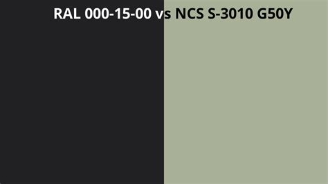 Ral 000 15 00 Vs Ncs S 3010 G50y Ral Colour Chart Uk