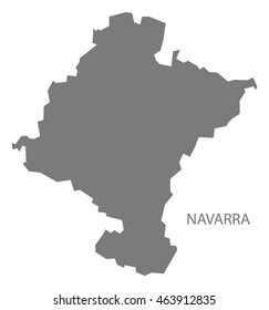 Navarra Spain Map Grey Stock Vector (Royalty Free) 463912835 | Shutterstock