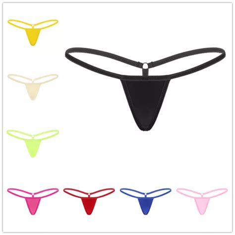 Women Sexy Low Rise G String Bikini Thongs Mini Micro Panties Lingerie