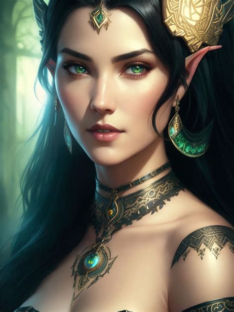 Beautiful Gorgeous Elf Woman Black Hair Viking 0 By Arrojado On Deviantart