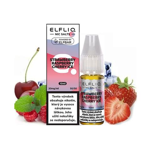 E Liquid Elf Bar Elfliq Nic Salt Strawberry Raspberry Cherry Ice