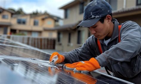 Premium Photo Man Is Installing Solar Panels On Roof