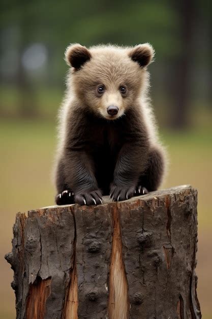 Premium Photo Captivating Vertical Photo Of An Adorable Baby Bear Cub