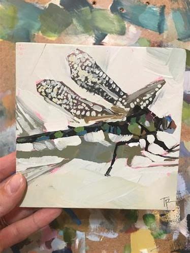 Daily Paintworks Dragonfly No Mini Original Fine Art For Sale