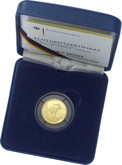 Deutschland 20 Euro 2023 Steinbock Gold