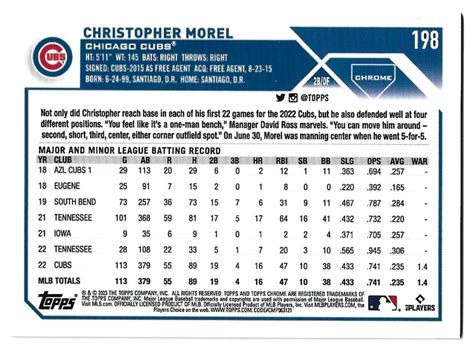 2023 Topps Chrome Baseball Christopher Morel Aqua Wave Rookie Ref 080