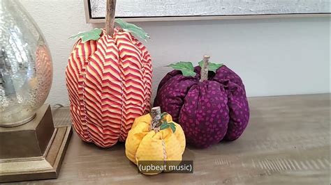 How To Make Fabric Pumpkins Youtube