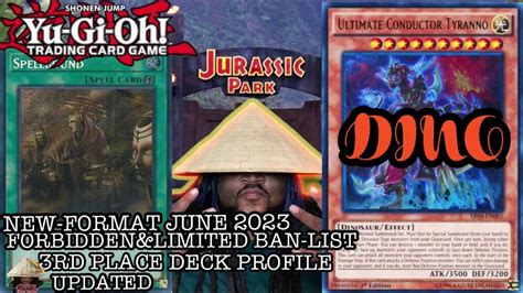 Yugioh New Format June 2023 Local S 3rd Place Deck Profile Dino Ft Adon