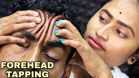 Deep Tissue Oily Head Massage By Barber Girl Pakhi Forehead Tapping