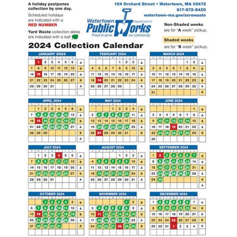 2024 Watertown Trash And Recycling Calendar Out Includes 1 More Yard