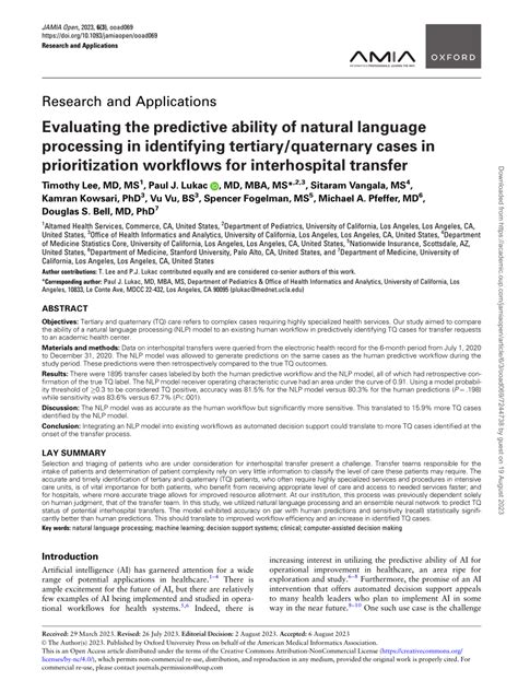 Pdf Evaluating The Predictive Ability Of Natural Language Processing